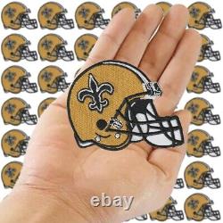 Wholesale New Orleans Saints Helmet Logo Size 3.3x2.5 Sew Iron On Patches