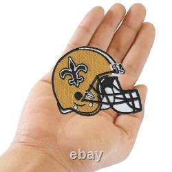 Wholesale New Orleans Saints Helmet Logo Size 3.3x2.5 Sew Iron On Patches