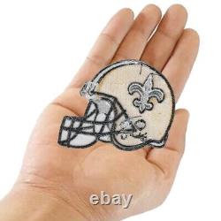 Wholesale New Orleans Saints Helmet Logo Size 3.3x2.5 Sew Iron On Patches