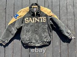 Y2k New Orleans Saints Suede Jacket. Size XL. NWT