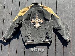 Y2k New Orleans Saints Suede Jacket. Size XL. NWT