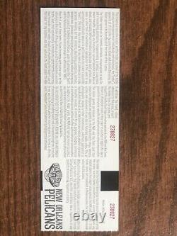 ZION WILLIAMSON NEW ORLEANS PELICANS NBA DEBUT 1st Game FULL TICKET STUB 1/22