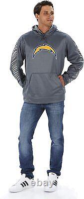 Zubaz Officially Licensed NFL Men's Pullover Hoodie, Gray